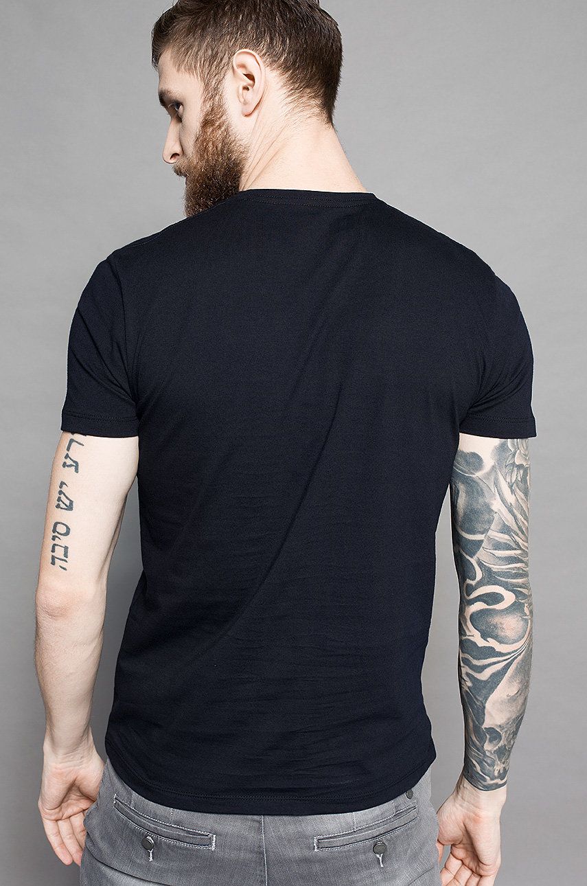 T Shirt Grafika Polska Czarny Medicine Everyday Therapy